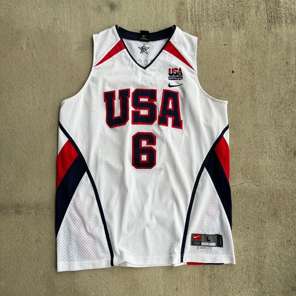 Mens Nike USA Basketball James 6 Jersey Size L Authentic Team Apparel - Picture 2 of 7